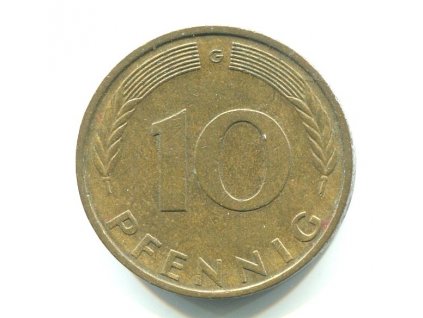 NĚMECKO. 10 pfennig 1984/G