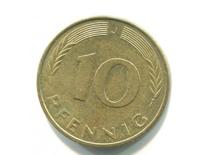 NĚMECKO. 10 Pfennig 1981/J