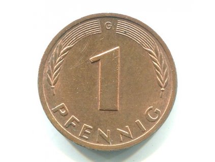 NĚMECKO. 1 Pfennig 1977/G