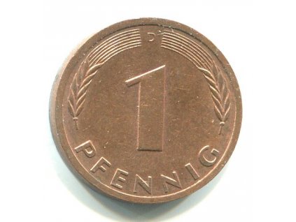 NĚMECKO. 1 Pfennig 1980/D
