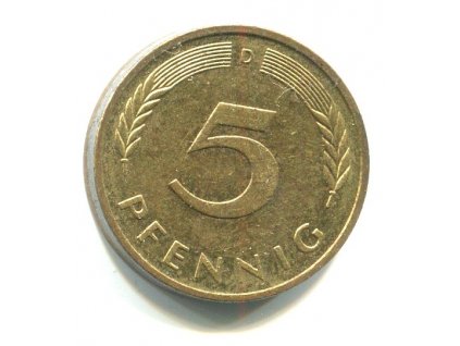 NĚMECKO. 5 Pfennig 1995/D