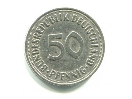 NĚMECKO. 50 Pfennig 1966/J.