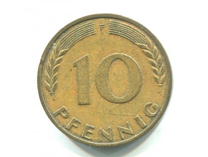 NĚMECKO. 10 pfennig 1970/F