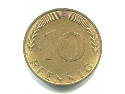 NĚMECKO. 10 pfennig 1970/D