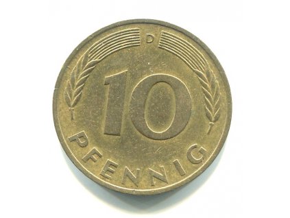 NĚMECKO. 10 pfennig 1976/D.