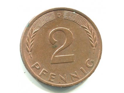 NĚMECKO. 2 Pfennig 1982/D