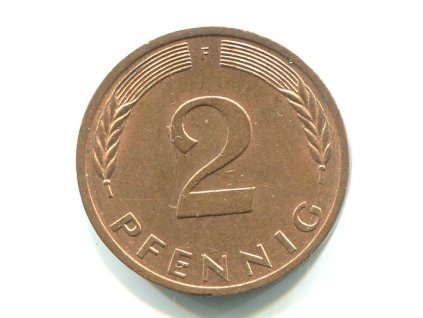 NĚMECKO. 2 Pfennig 1978/F