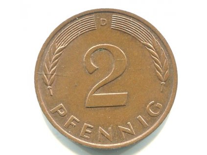 NĚMECKO. 2 Pfennig 1978/D