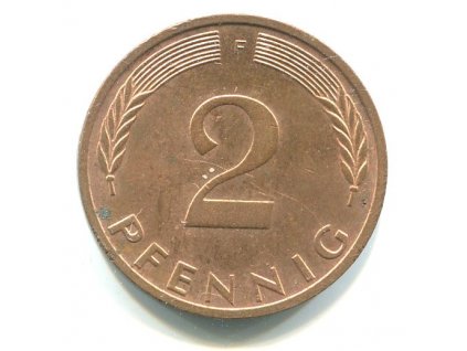 NĚMECKO. 2 Pfennig 1976/F