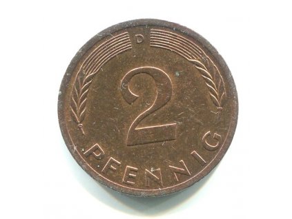 NĚMECKO. 2 Pfennig 1972/D