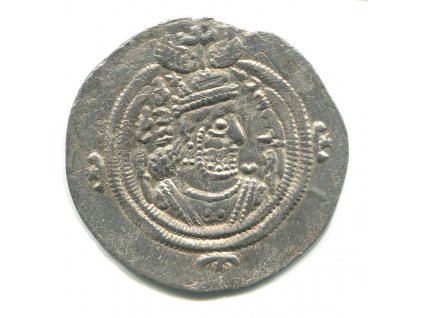PERSIE. Chusro II. (590-628). Drachma. Mincovna GD = Gayy, Medio. Rok 36. Ag.