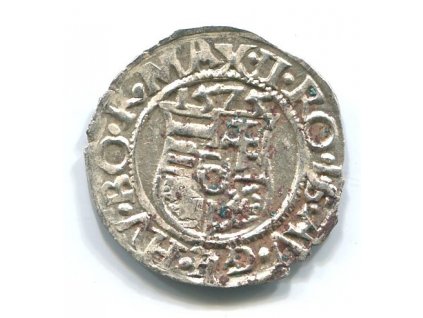 UHRY. Maxmilian II. Denár 1575/KB.