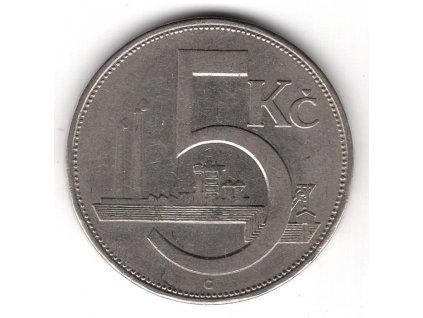 ČESKOSLOVENSKO. 5 korun 1938.