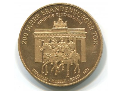 NĚMECKO. 200 Jahre Brandenburger Tor. 1991.