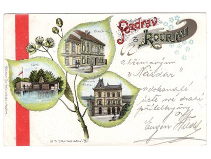 KOUŘIM. 1910. Litografie.
