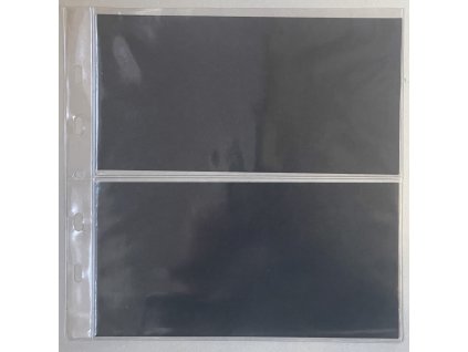 List do alba na bankovky, dvouřádkový, průhledný s černými vložkami, 1 kus