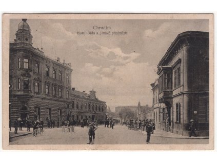 Chrudim. Hotel Bída a Janské předměstí.