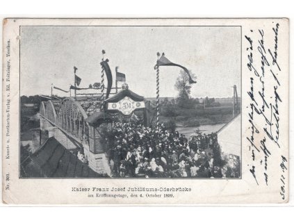 TĚŠÍN / TESCHEN. Kaiser Franz Josef Jubiläums-Oderbrücke. 1899.