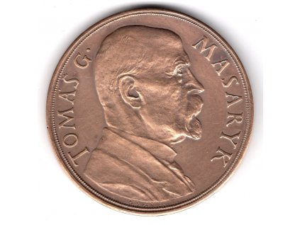 MASARYK, T. G. Medaile k 85. narozeninám. 1935, bronz. 50 mm. Autor: Španiel