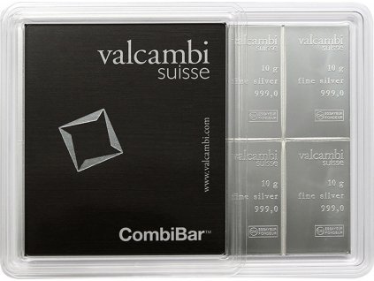 VALCAMBI - 100 gramů, CombiBar 10x10g. Ag 999