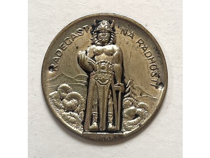 RADHOŠŤ. Kaple. Štítek na hůl.