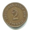 NĚMECKO. 2 Pfennig 1876/A.