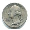 USA. 1/4 dollar 1937. Washington. Ag. KM-164