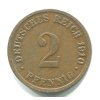 NĚMECKO. 2 Pfennig 1910/D.