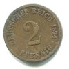 NĚMECKO. 2 Pfennig 1874/C.