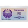 UZBEKISTÁN. 5 sum 1992.