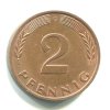 NĚMECKO. 2 Pfennig 1989/G.