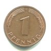 NĚMECKO. 1 Pfennig 1980/F