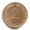 NĚMECKO. 2 Pfennig 1974/F