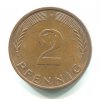 NĚMECKO. 2 Pfennig 1972/F