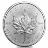 2021 1 oz silver canadian maple leaf .9999 fine 5 coin bu in cap front min 2