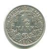 NĚMECKO. 1/2 Mark 1913/D Ag.