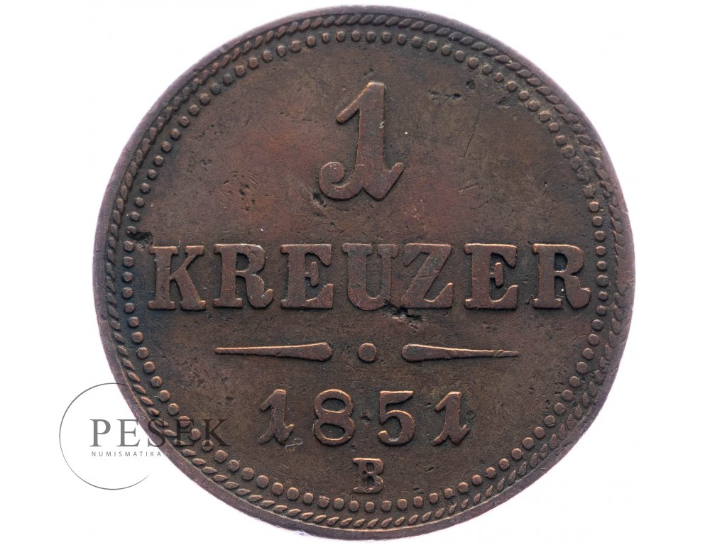 1 Krejcar 1851-E-1905-1