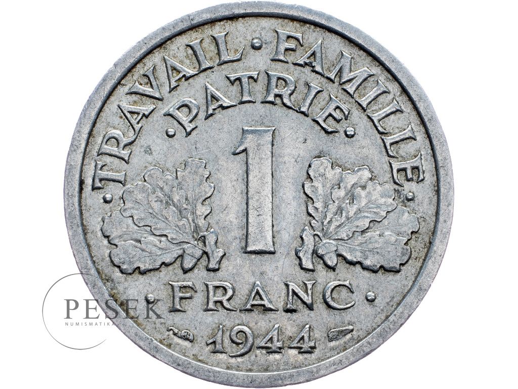 1 Franc 1944 • Numismatika Pešek