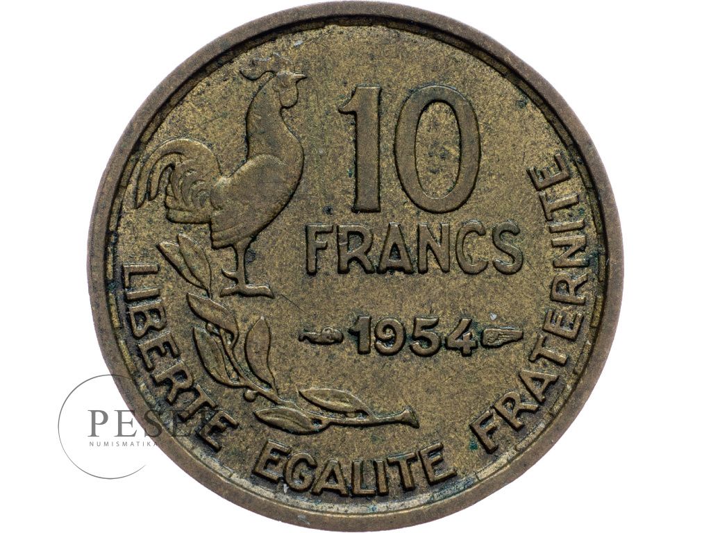10 Francs 1954 • Numismatika Pešek