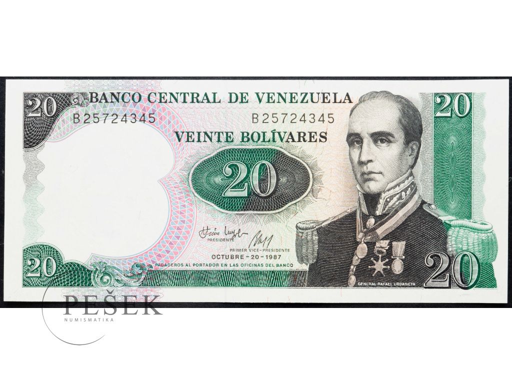 20 Bolivares 1987 • Numismatika Pešek