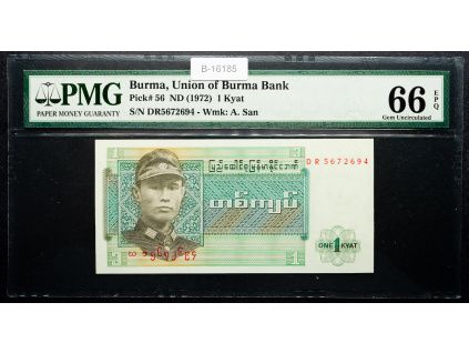 1 Kyat 1972-B-16185-1