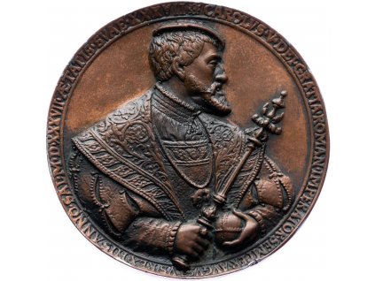 Karel V., medaile, 1537
