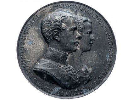 Svatební medaile 1854, zinek