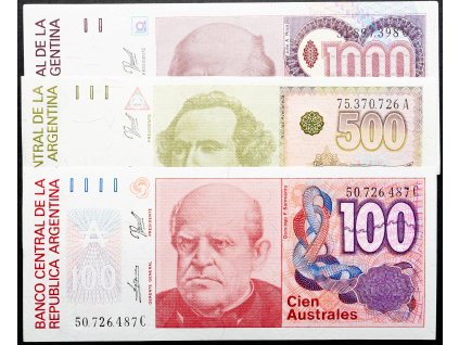 100, 500, 1000 Australes 1989-1990-B-17808-1