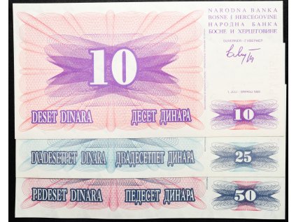 10, 25, 50 Dinara 1992-B-18078-1