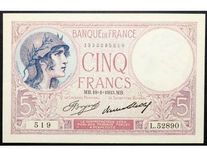 5 Francs 1933-B-16958-1