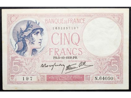 5 Francs 1939-B-16964-1