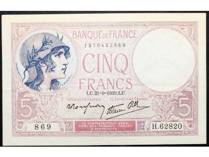 5 Francs 1939-B-16971-1