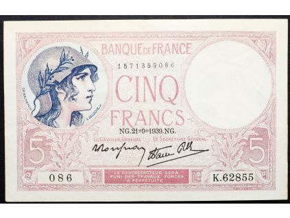 5 Francs 1939-B-16972-1
