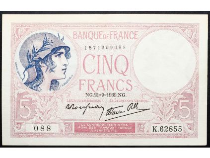 5 Francs 1939-B-16973-1